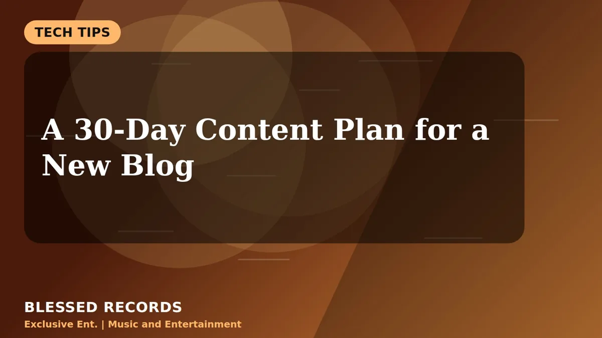 Title card: A 30-Day Content Plan for a New Blog