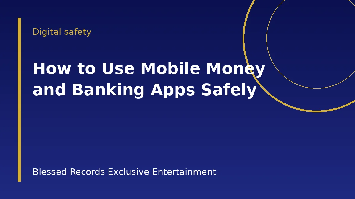 Smartphone with a banking app, a shield and a lock