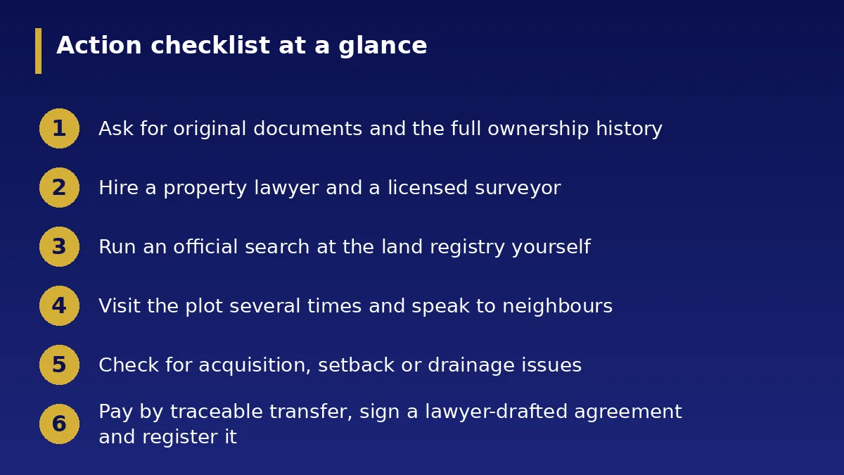 The action checklist at a glance: How to Verify Land Documents Before Buying in Nigeria