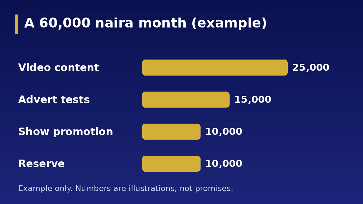A 60,000 naira month (example): One way to split a small monthly budget