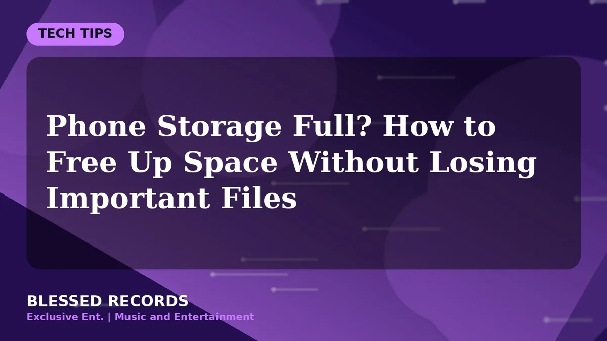 Title card: Phone Storage Full? How to Free Up Space Without Losing Important Files