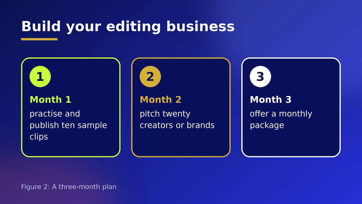Three-month plan for a short-form video editing service