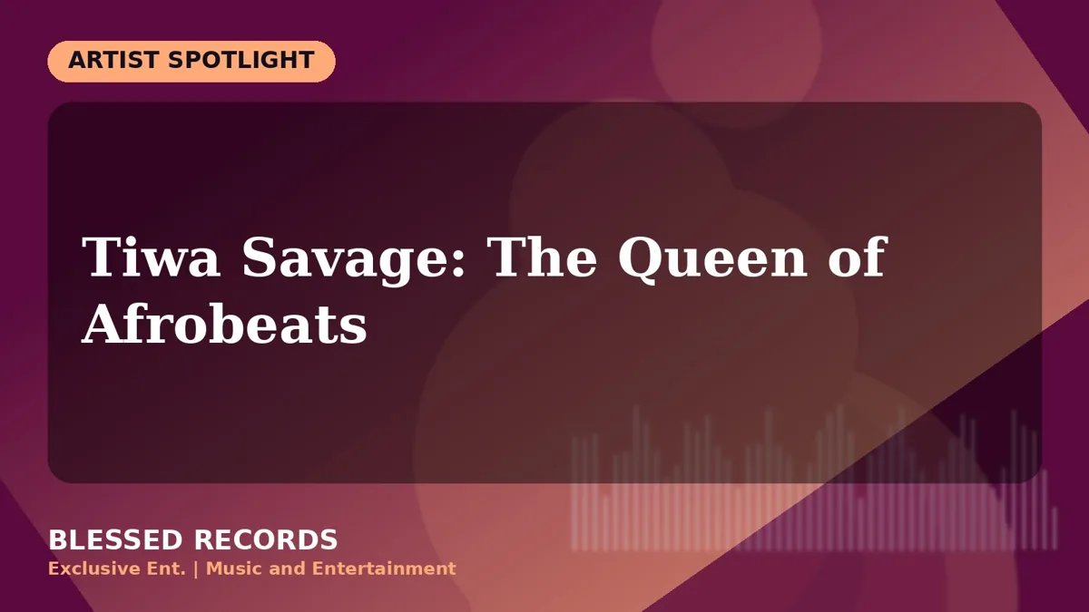 Title card: Tiwa Savage: The Queen of Afrobeats