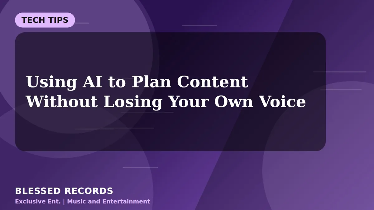Title card: Using AI to Plan Content Without Losing Your Own Voice