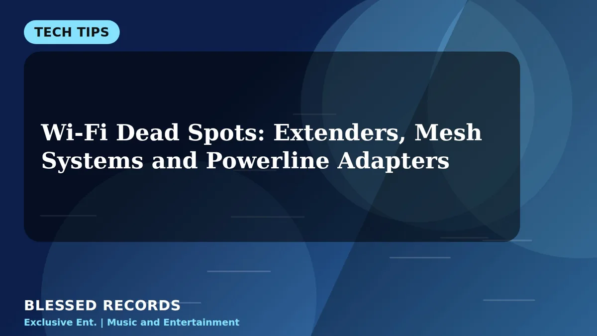 Title card: Wi-Fi Dead Spots: Extenders, Mesh Systems and Powerline Adapters