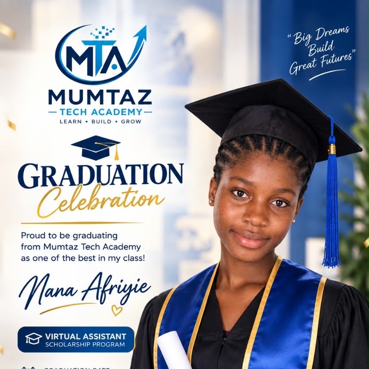 Portrait of Nana Afriyie Osei-Owusu, Mumtaz Tech Academy graduate
