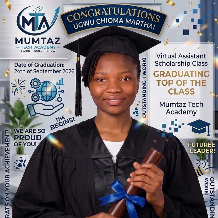 Portrait of Ugwu Chioma Martha, Mumtaz Tech Academy graduate